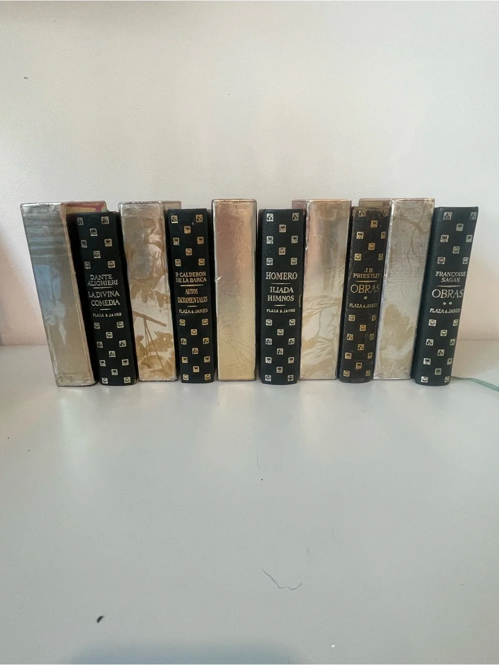 Vintage Plaza & Janés Spanish Literature Collection 5 Books Decorative Slipcases